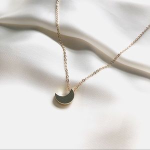 Half Moon Pendant Dainty Necklace